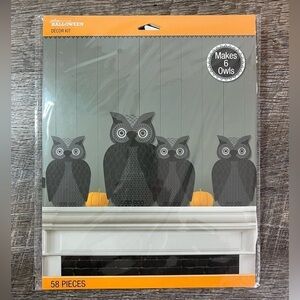 Halloween Owl kit Makes 6 owls Spooky decor party‎ 3D